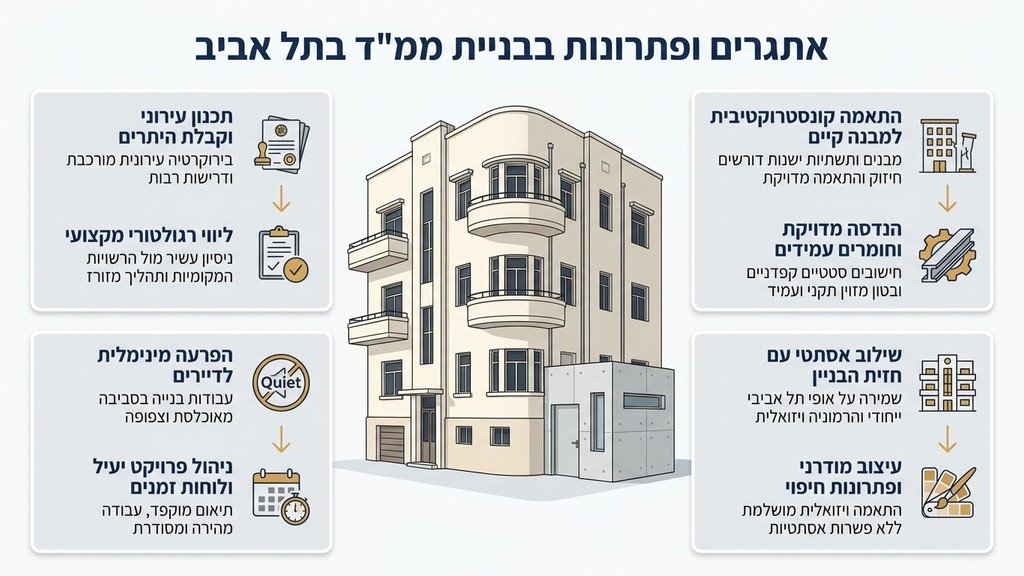 בניית ממד בבניין משותף בתל אביב